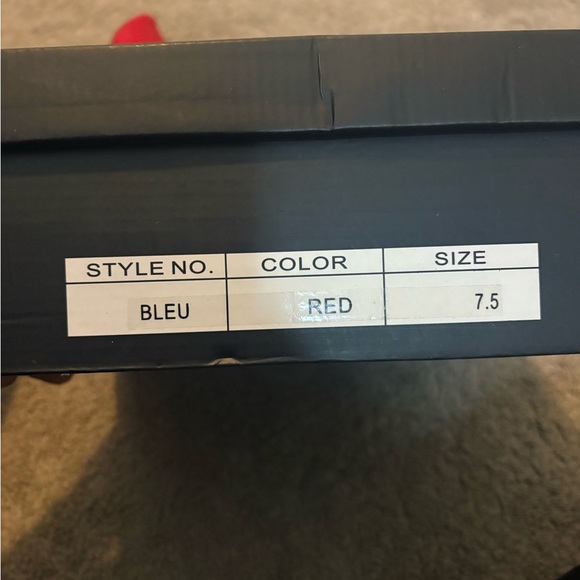 Red Peek Toe Women’s Heel Bootie! Size 7.5 great condition! - Picture 12 of 12